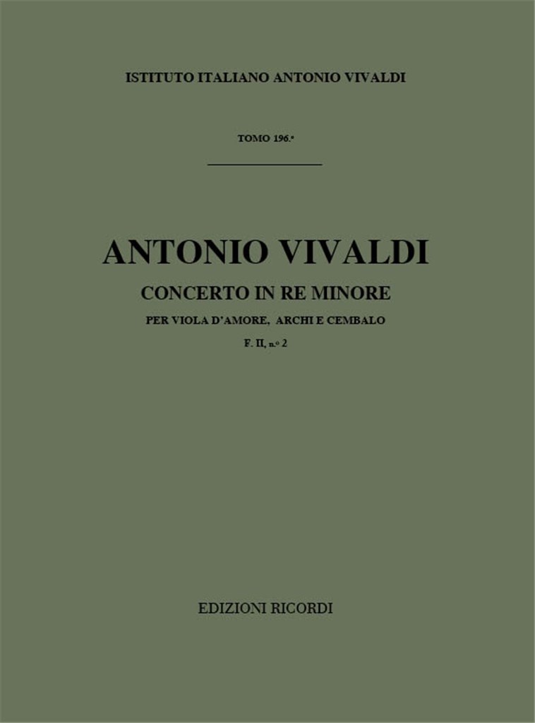 Concerti Per Vla D'Amore, Archi E B.C.: